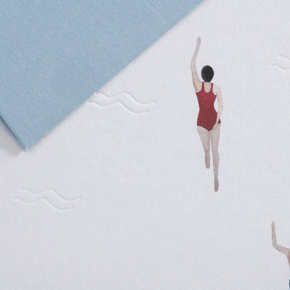 Folded card SWIMMING LAKE