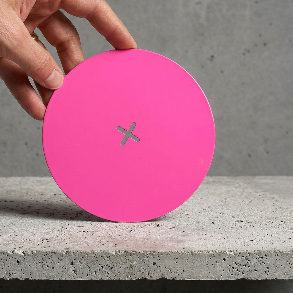Kerzenteller Big POP Neonpink