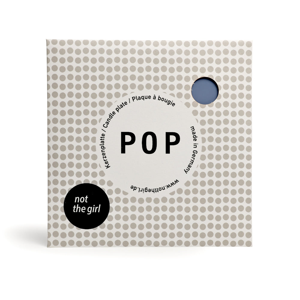 Kerzenteller Big POP Graublau