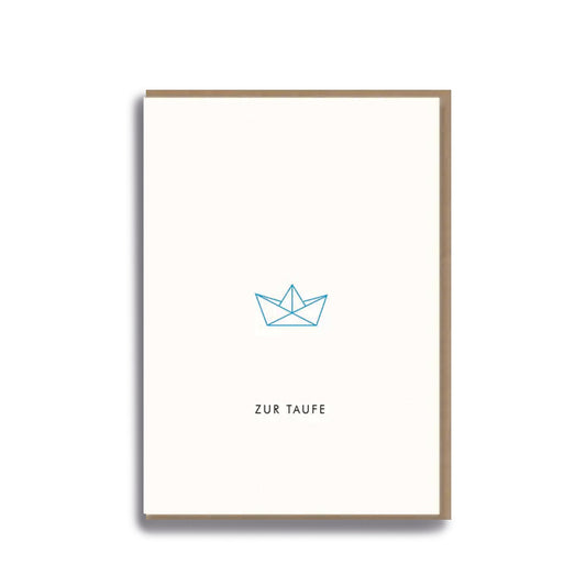 Folded card PAPER BOAT BAPTISM