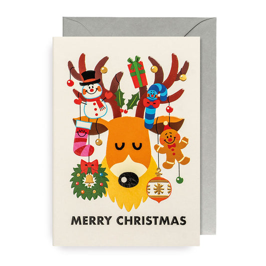 Klappkarte Merry Christmas Deer