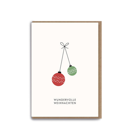 Klappkarte WEIHNACHTSKUGELN