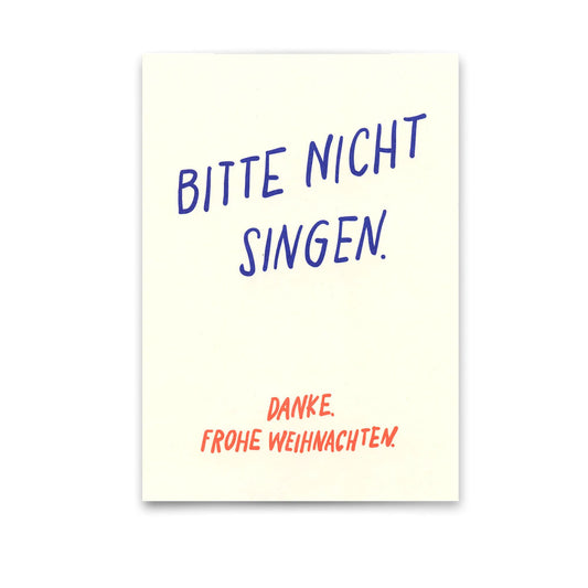 Postkarte Bitte nicht singen