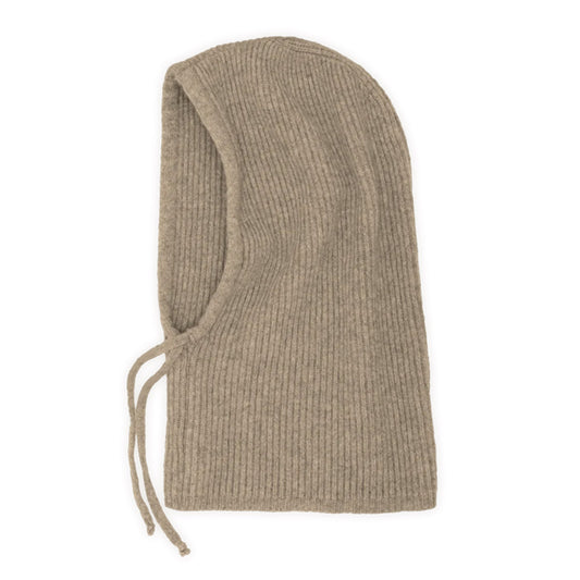 Merino Wool-Cashmere Knit Hood Mushroom