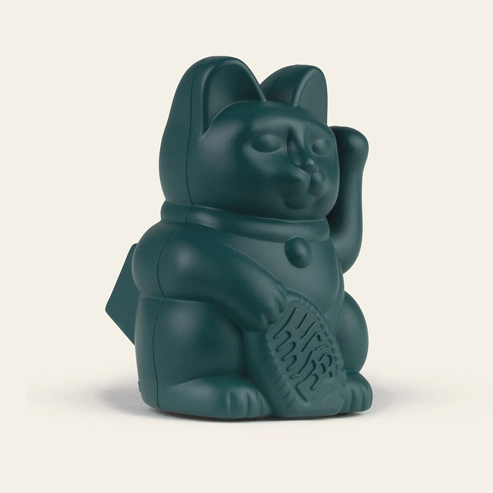 Small Solar Waving Cat - Family, Green