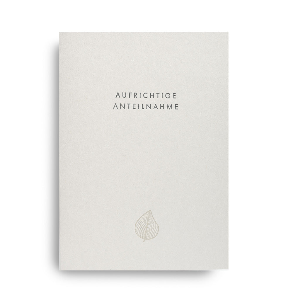 Folding card SINCERE SYMPATHY