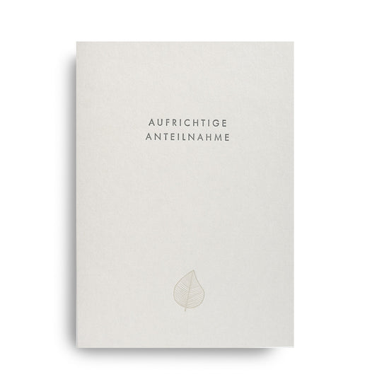 Folding card SINCERE SYMPATHY