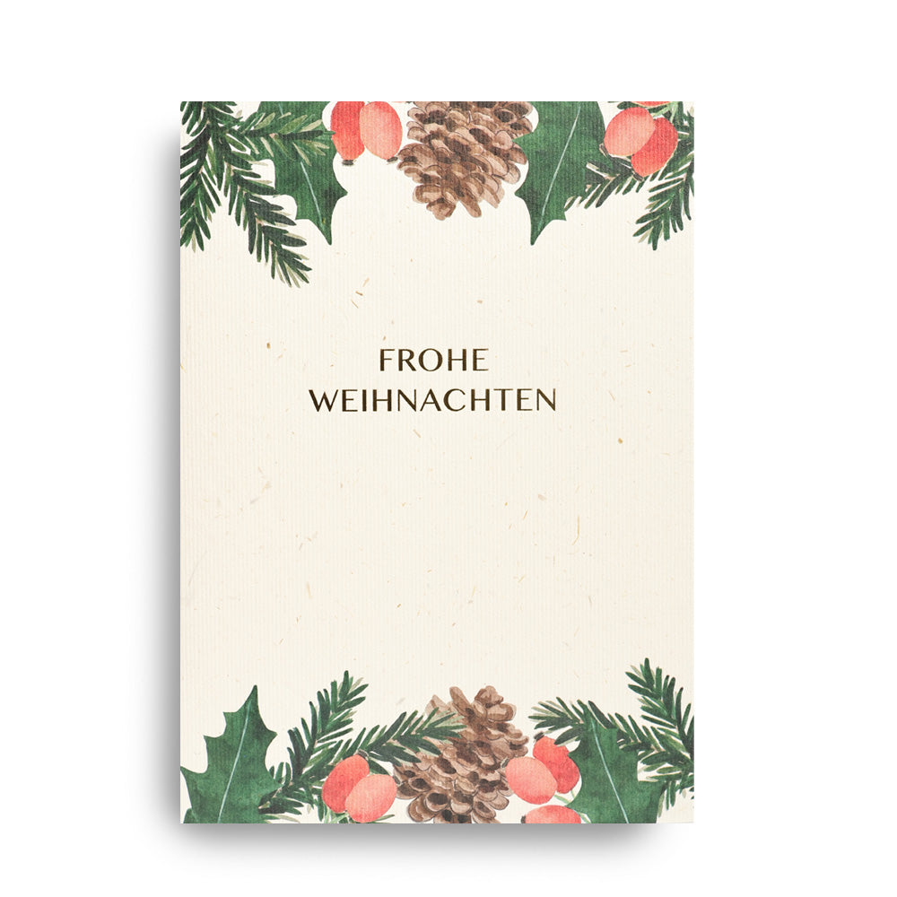 Klappkarte HANFPAPIER WEIHNACHTEN