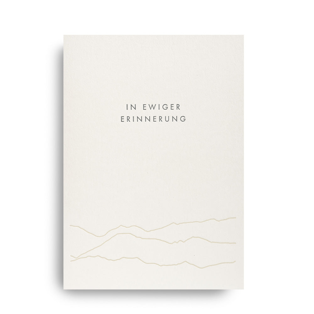 Folding card IN EVERLASTING MEMORY