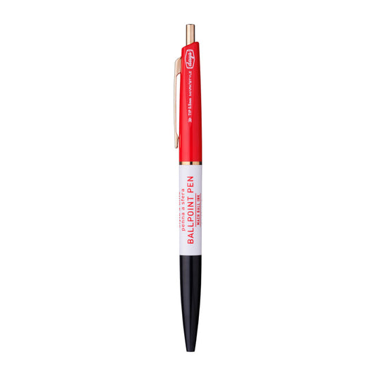 3-Section Ballpoint Pen, Black Red