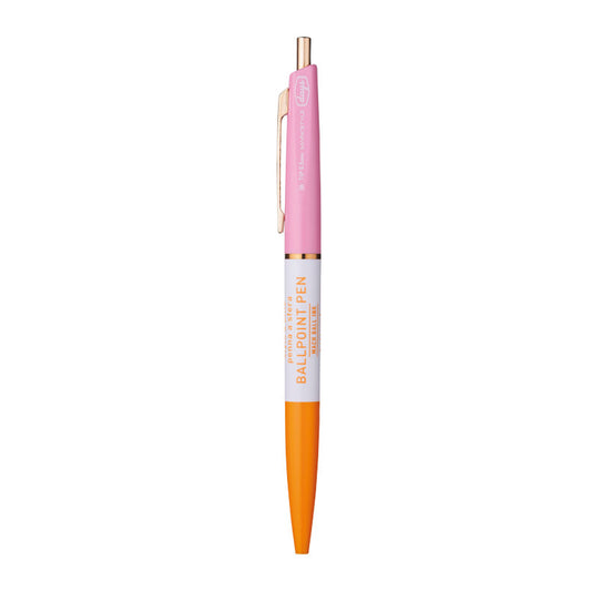 3-Section Ballpoint Pen, Orange Pink