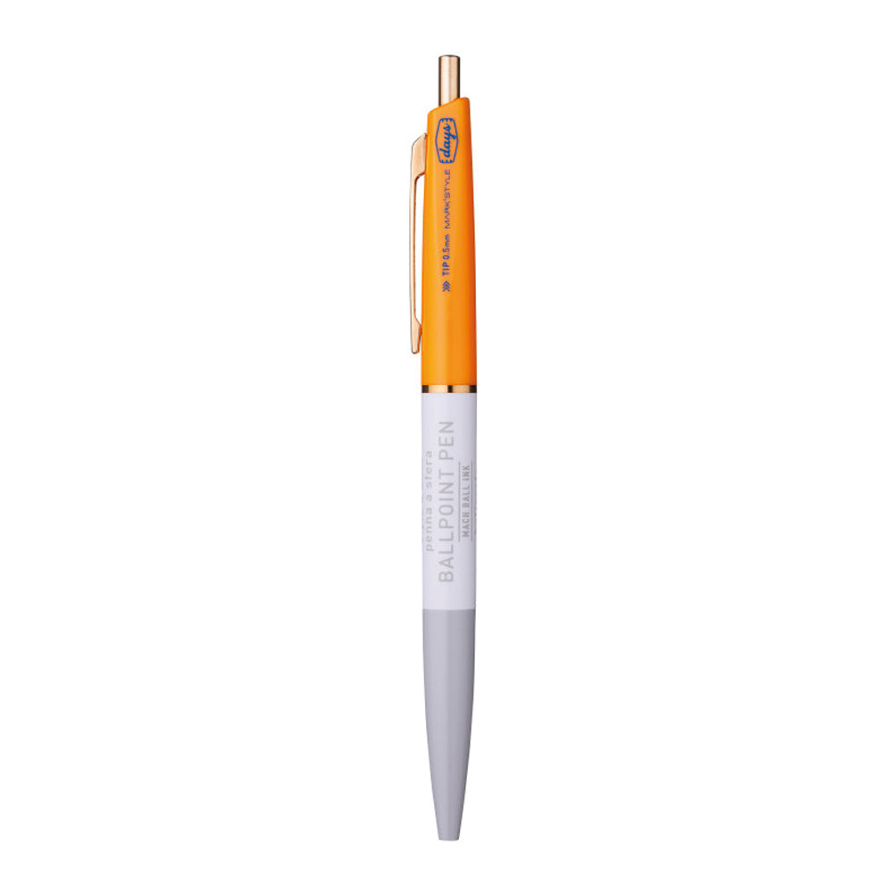 3-Section Ballpoint Pen, Grey Orange