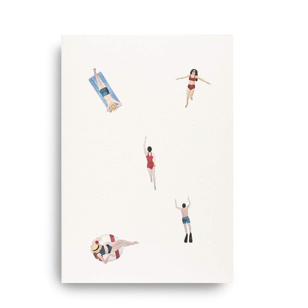 Folded card SWIMMING LAKE