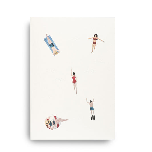 Folded card SWIMMING LAKE