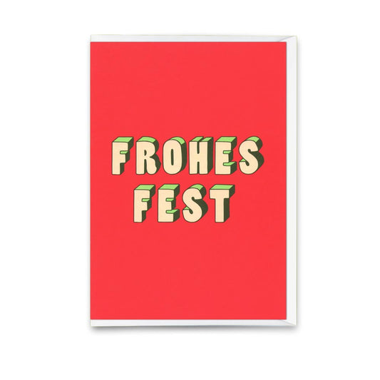 Klappkarte FROHES FEST 3D