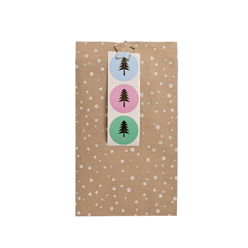 3 Sticker Tanne mit gold