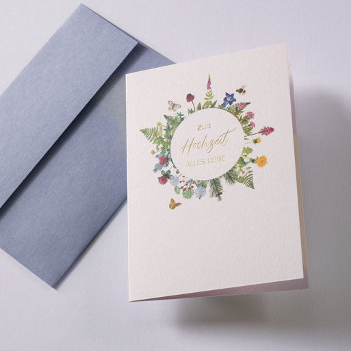 Folded Card WEDDING FLORAL
