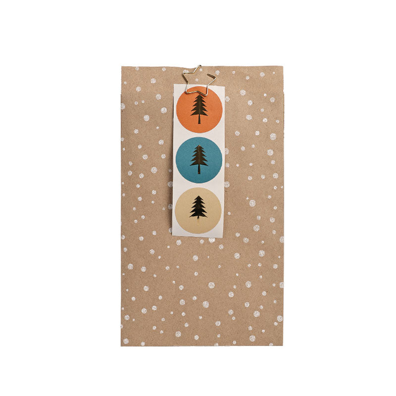 3 Stickers fir tree with gold