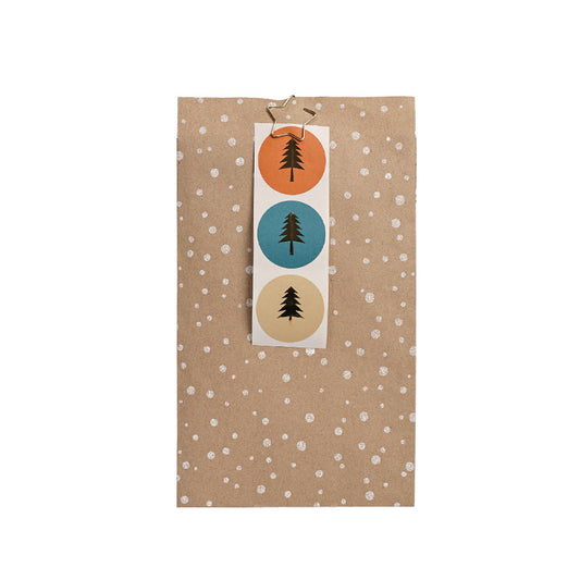3 Sticker Tanne mit gold
