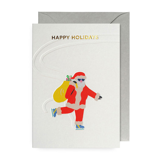 Klappkarte Happy Holidays Cool Santa