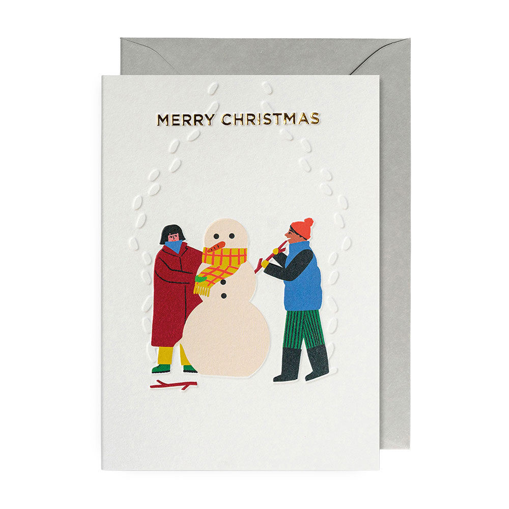 Klappkarte Merry Christmas Snowman