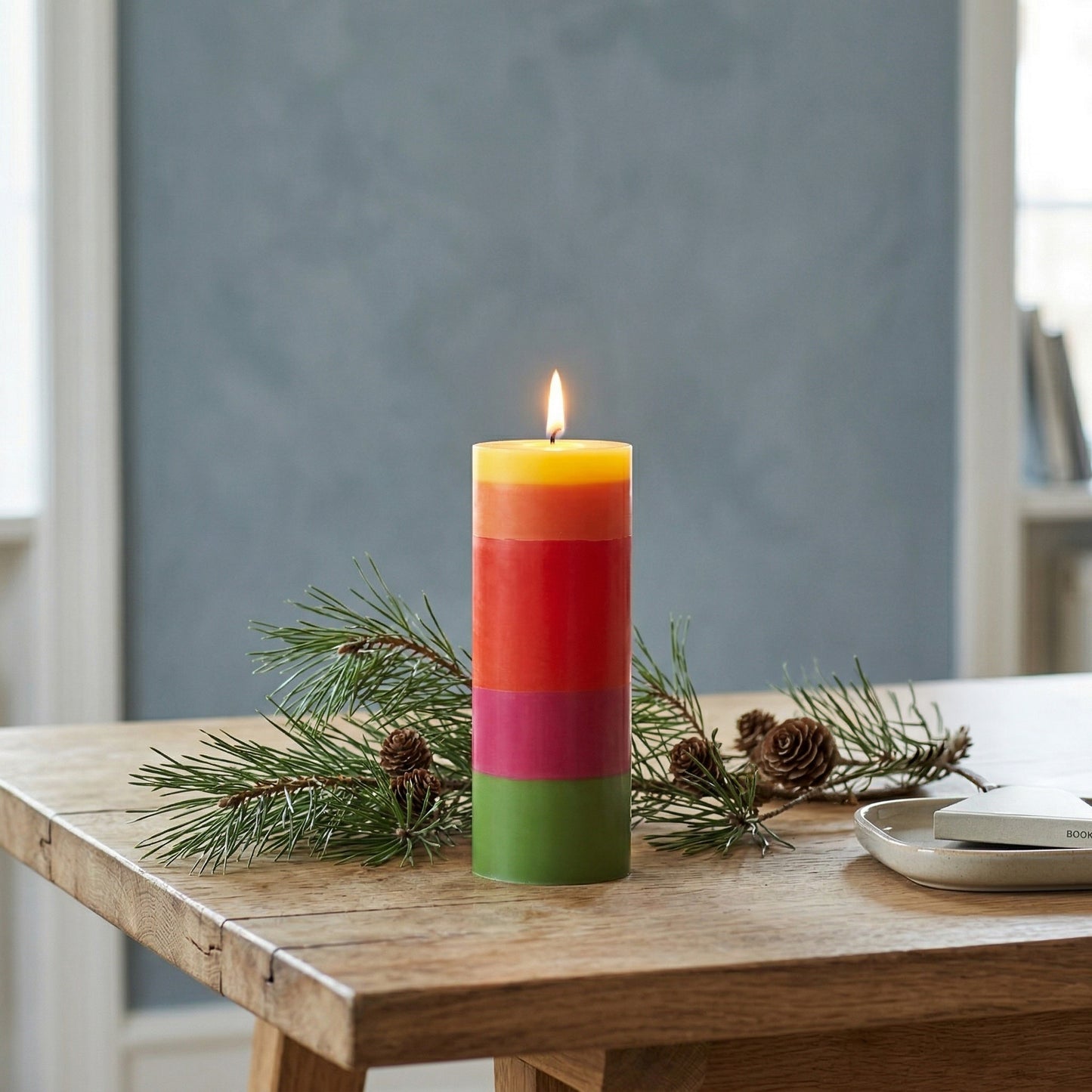 Pillar Candle POINSETTIA