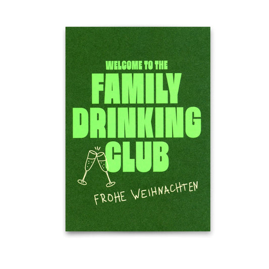 Postkarte Family Drinking Club