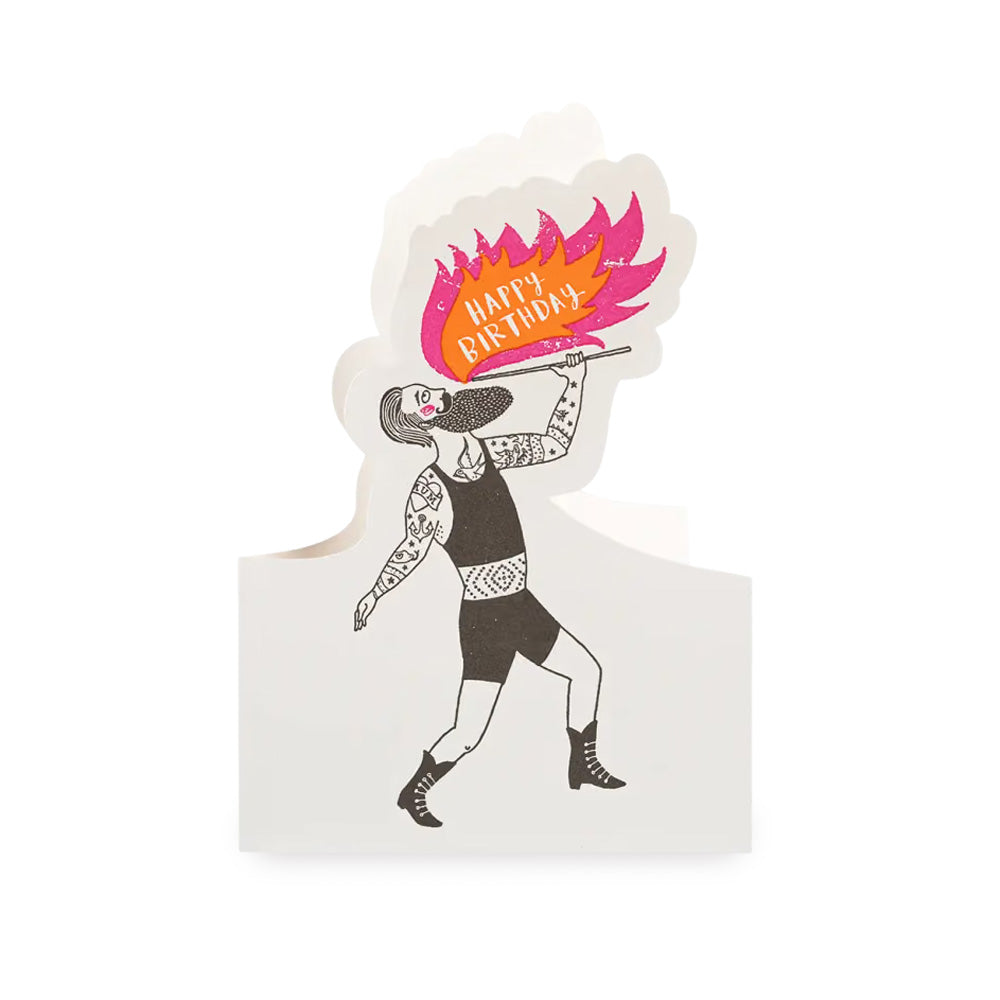 Klappkarte BIRTHDAY FIRE BREATHER