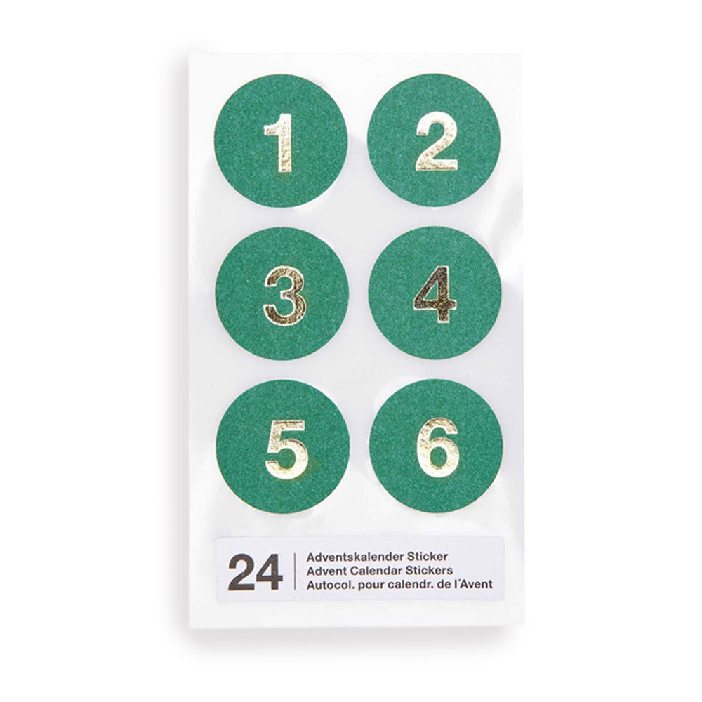 Adventskalender Sticker grün