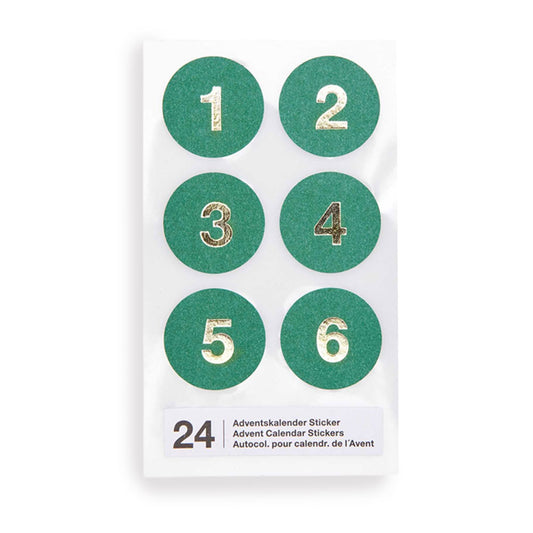 Adventskalender Sticker grün