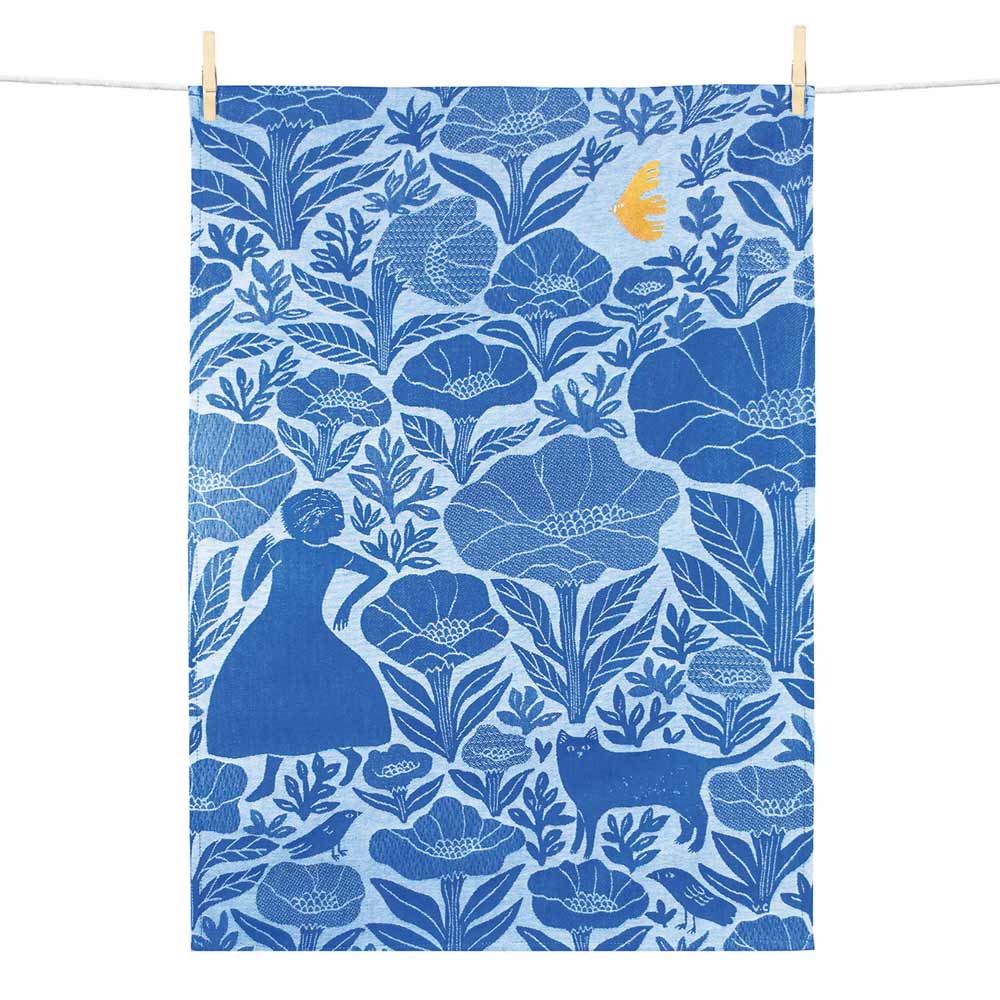 Tea towel JARDIN BLEU
