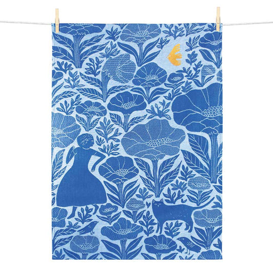 Tea towel JARDIN BLEU