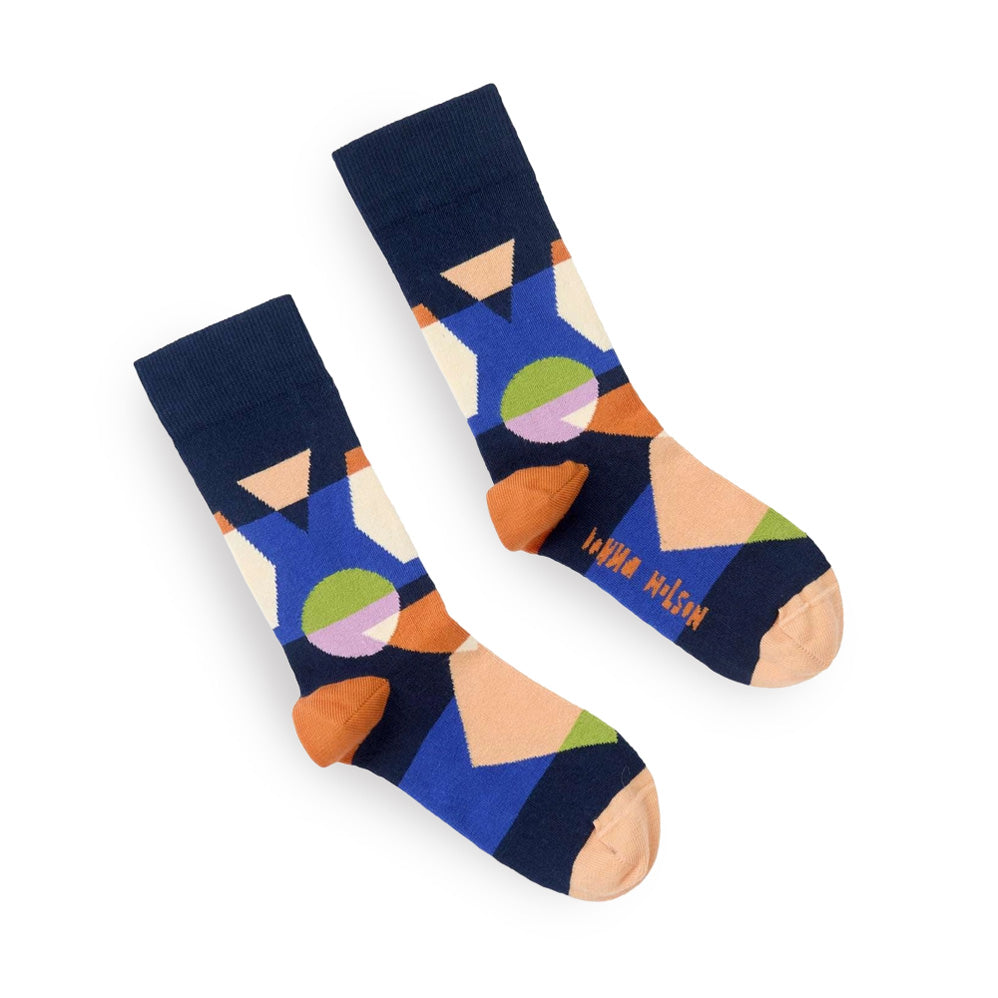 Socken Kaleido blau