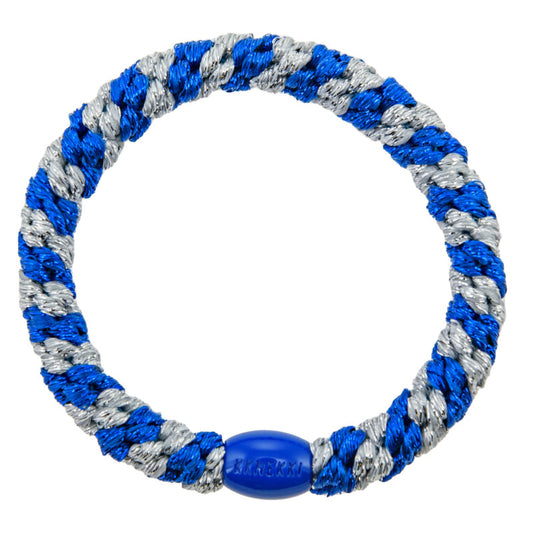 KKNEKKI Electric Blue Glitter Silver Glitter Stripe