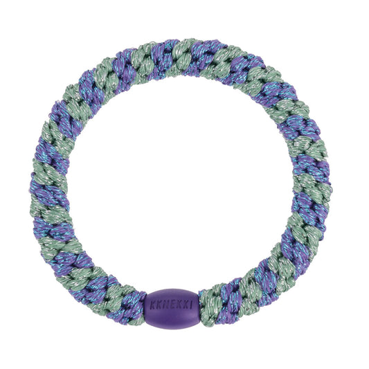 KKNEKKI Purple green glitter stripe
