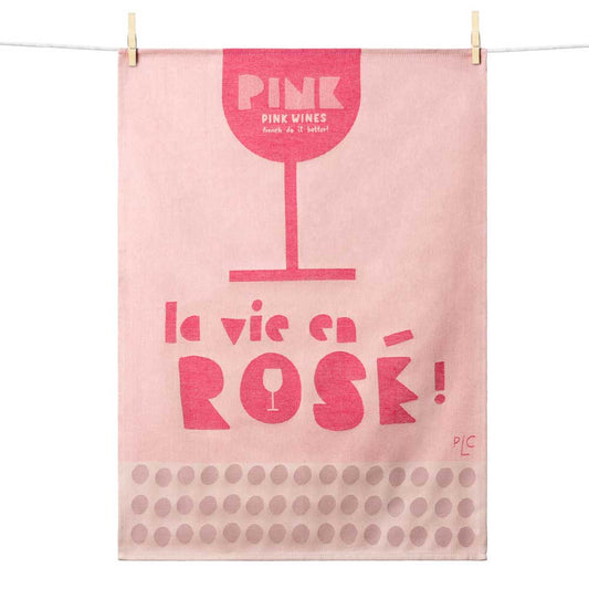 Dishcloth LA VIE EN ROSÈ