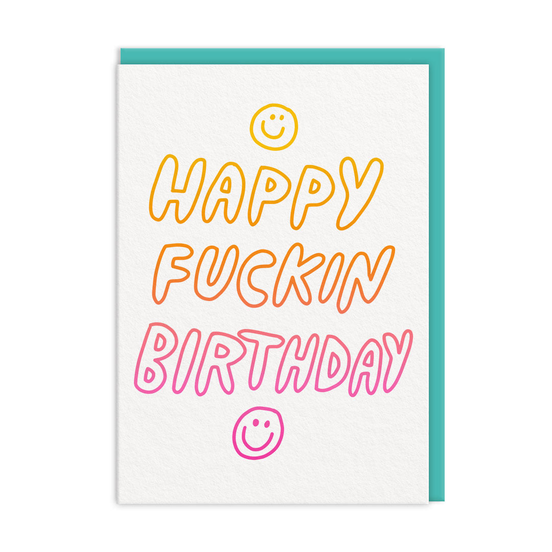 Folded card HAPPY FUCKIN