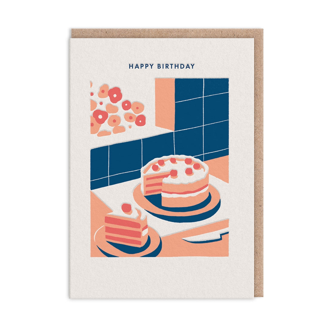 Folding Card HAPPY BIRTHDAY CAKE