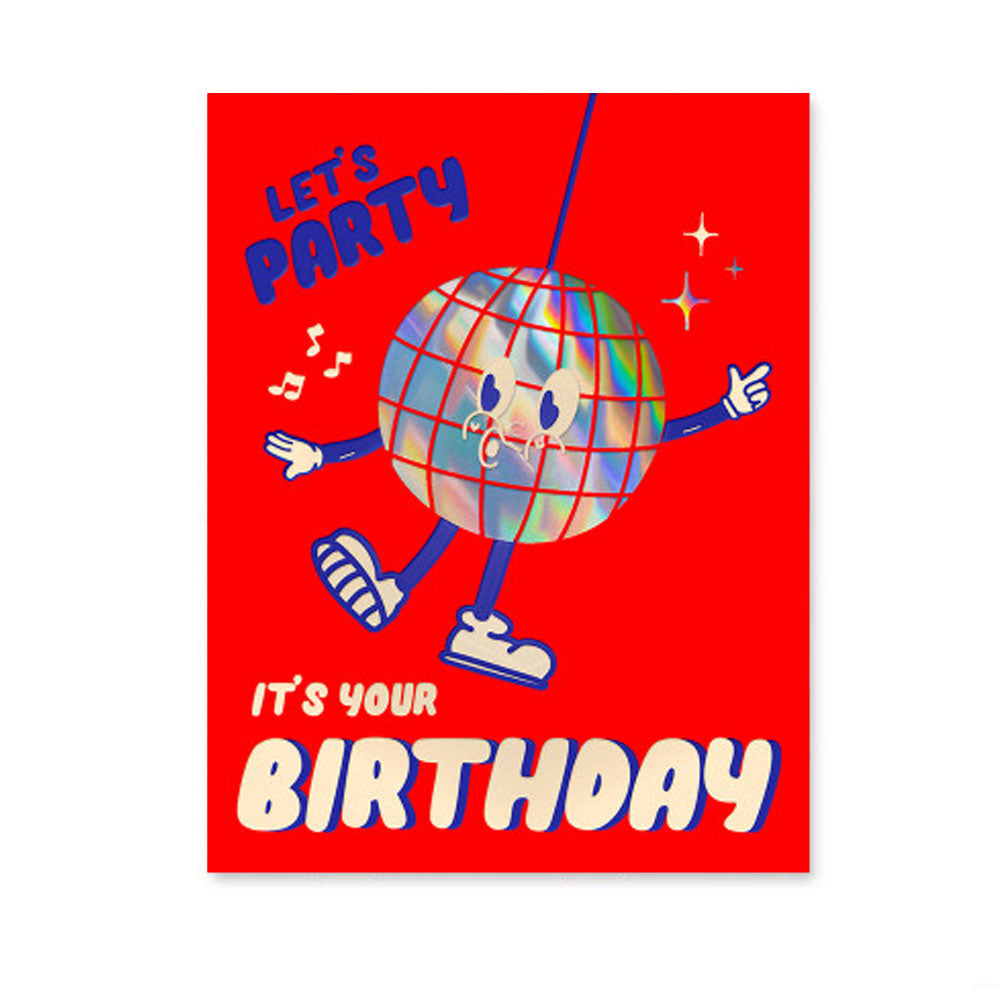 Postkarte Birthday Disco