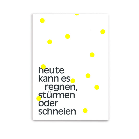 Postkarte Heute kann es regnen