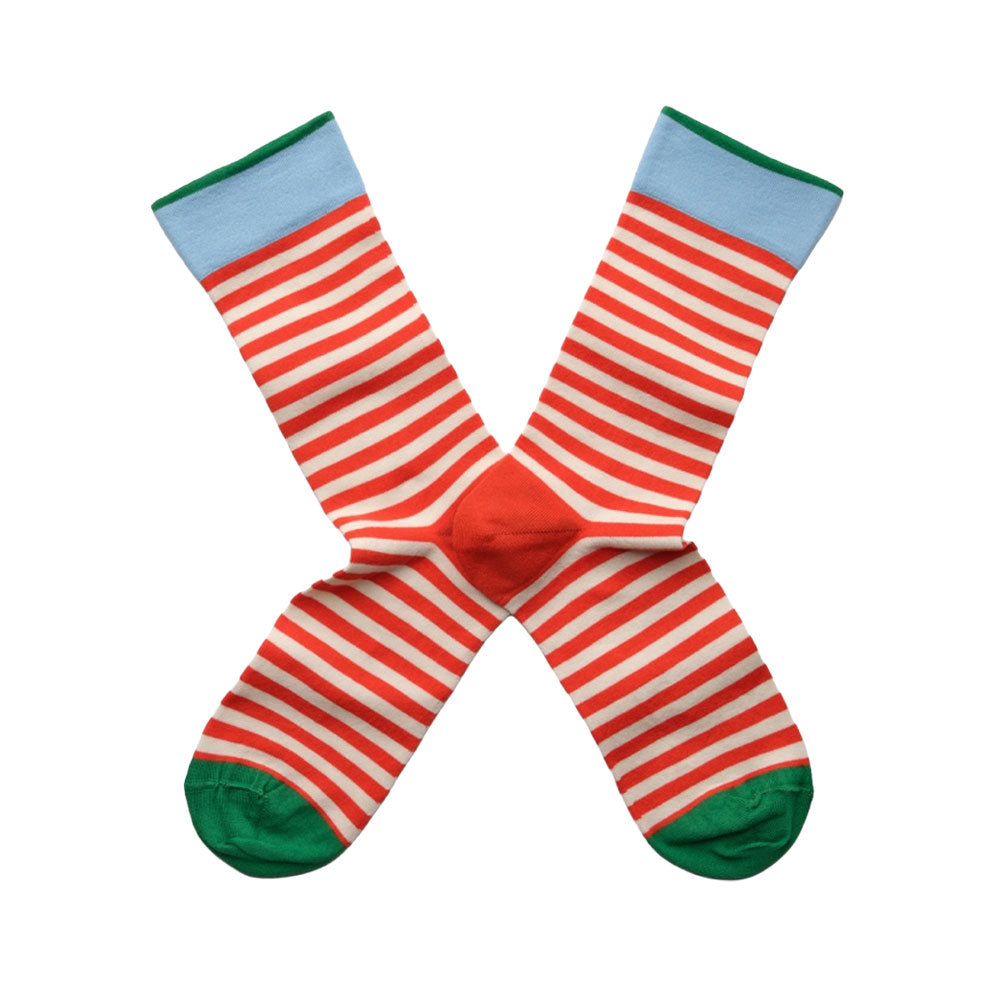 Socks Rayure Vermillon RY137 (39-41)