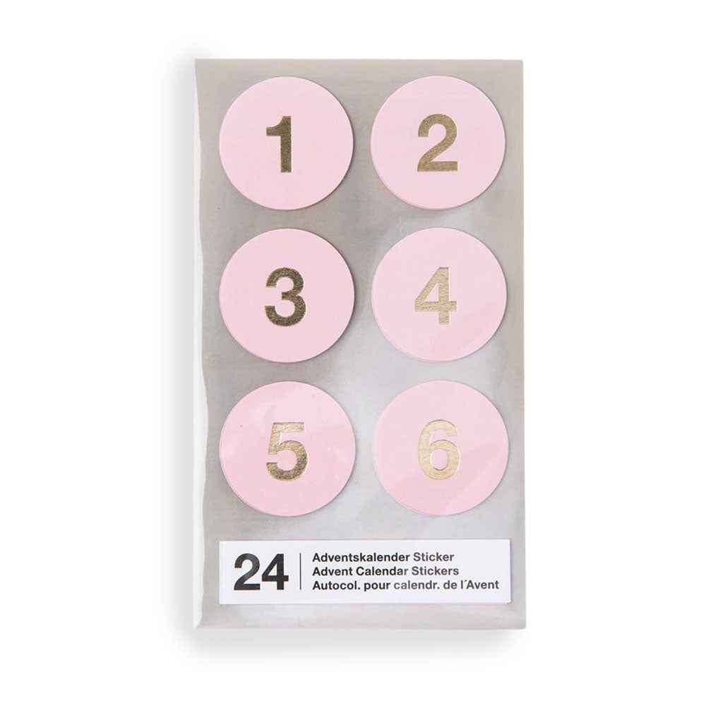 Adventskalender Sticker rosa