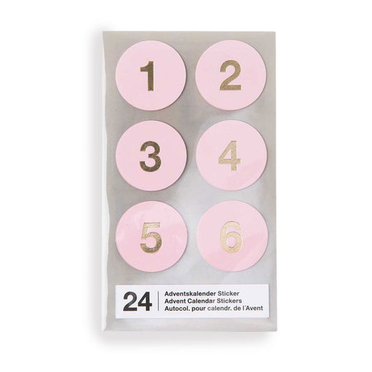 Adventskalender Sticker rosa