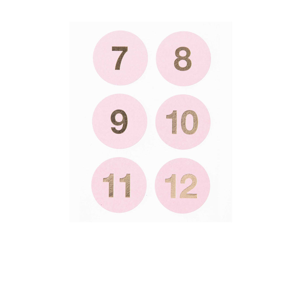 Adventskalender Sticker rosa