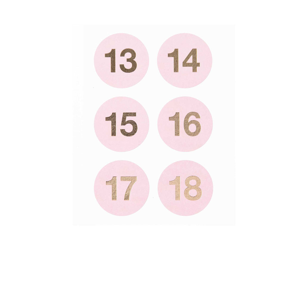 Adventskalender Sticker rosa