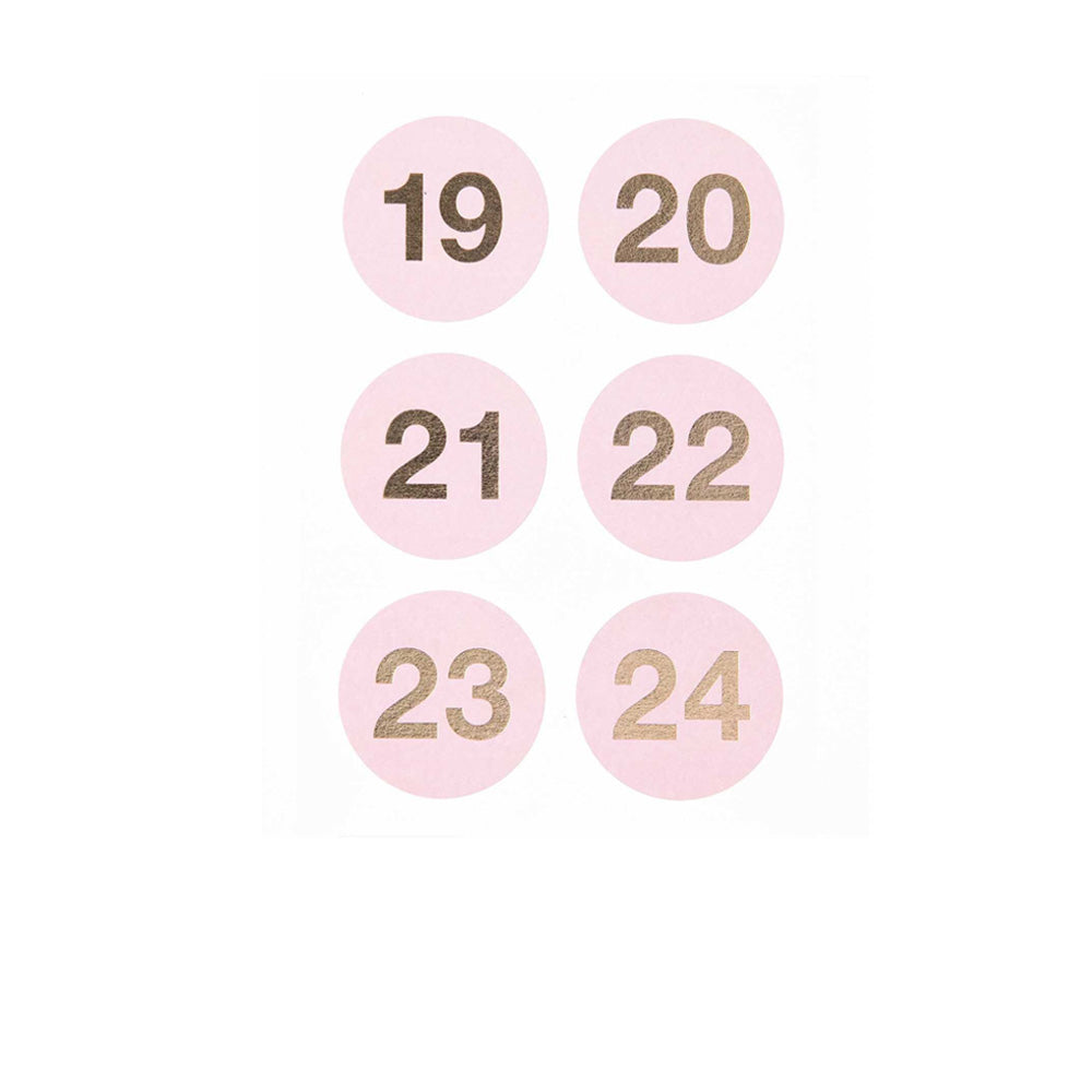 Adventskalender Sticker rosa
