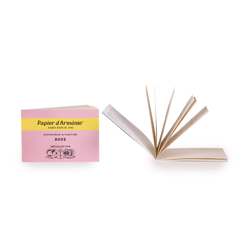 Papier d'Arménie - Désodorise & Parfume ROSE