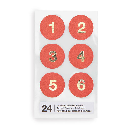Adventskalender Sticker rot