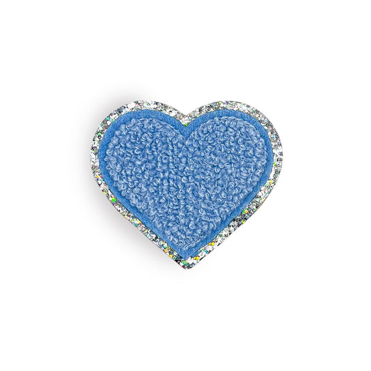 Sticker Glitzer Herz Sky Blue