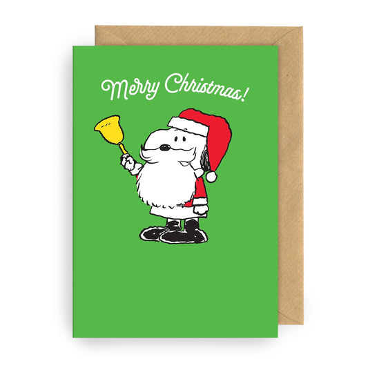 Klappkarte Snoopy-Santa